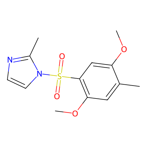 1-[(2,5-dimethoxy-4-methylphenyl)sulfonyl]-2-methyl-1H-imidazole structure
