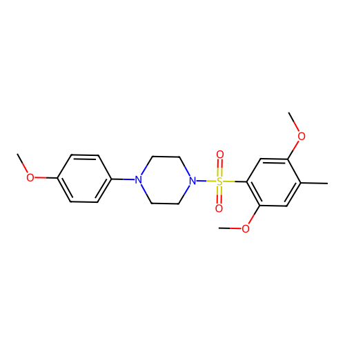 1-[(2,5-Dimethoxy-4-methylphenyl)sulfonyl]-4-(4-methoxyphenyl)piperazine structure
