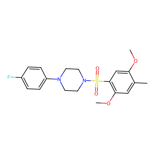 1-[(2,5-Dimethoxy-4-methylphenyl)sulfonyl]-4-(4-fluorophenyl)piperazine structure