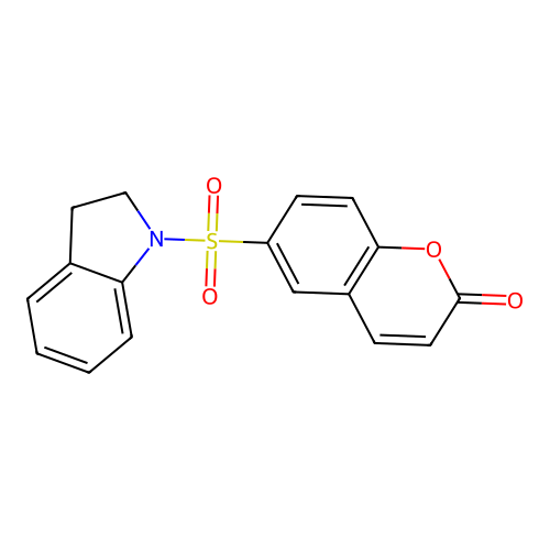 6-(Indolinylsulfonyl)chromen-2-one structure