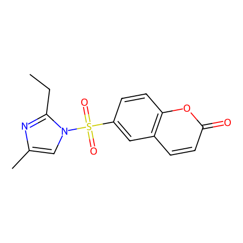 6-[(2-Ethyl-4-methylimidazolyl)sulfonyl]chromen-2-one structure