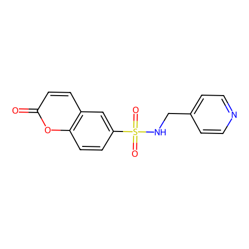 6-{[(4-Pyridylmethyl)amino]sulfonyl}chromen-2-one structure