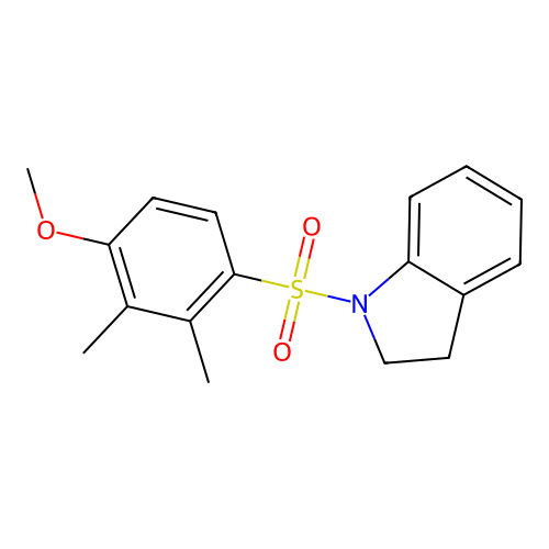 [(4-Methoxy-2,3-dimethylphenyl)sulfonyl]indoline structure