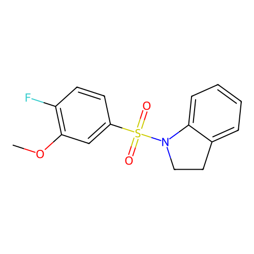 1-[(4-Fluoro-3-methoxyphenyl)sulfonyl]indoline structure