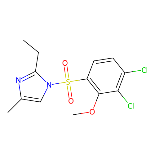 1-(3,4-Dichloro-2-methoxyphenyl)sulfonyl-2-ethyl-4-methylimidazole structure