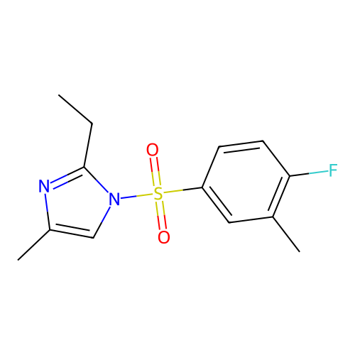 4-[(2-Ethyl-4-methylimidazolyl)sulfonyl]-1-fluoro-2-methylbenzene structure