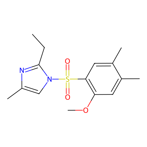2-Ethyl-1-(2-methoxy-4,5-dimethylphenyl)sulfonyl-4-methylimidazole structure