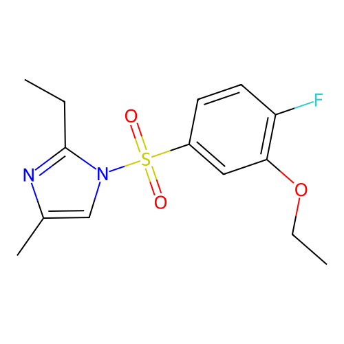 1-(3-Ethoxy-4-fluorophenyl)sulfonyl-2-ethyl-4-methylimidazole structure