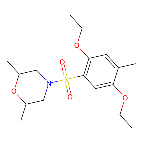 4-[(2,5-Diethoxy-4-methylphenyl)sulfonyl]-2,6-dimethylmorpholine structure