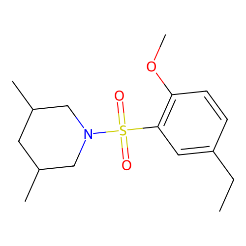 1-[(5-Ethyl-2-methoxyphenyl)sulfonyl]-3,5-dimethylpiperidine structure