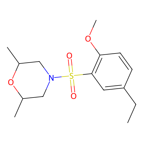 4-(5-Ethyl-2-methoxybenzenesulfonyl)-2,6-dimethylmorpholine structure