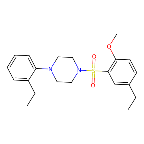 1-[(5-Ethyl-2-methoxyphenyl)sulfonyl]-4-(2-ethylphenyl)piperazine structure