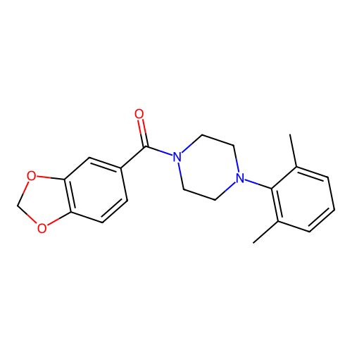 1,3-Benzodioxol-5-yl-[4-(2,6-dimethylphenyl)piperazin-1-yl]methanone structure