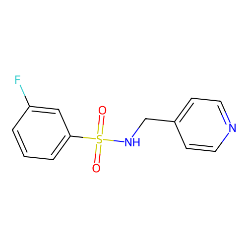 3-fluoro-N-(pyridin-4-ylmethyl)benzenesulfonamide structure