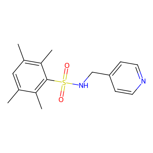 2,3,5,6-Tetramethyl-N-pyridin-4-ylmethyl-benzenesulfonamide structure