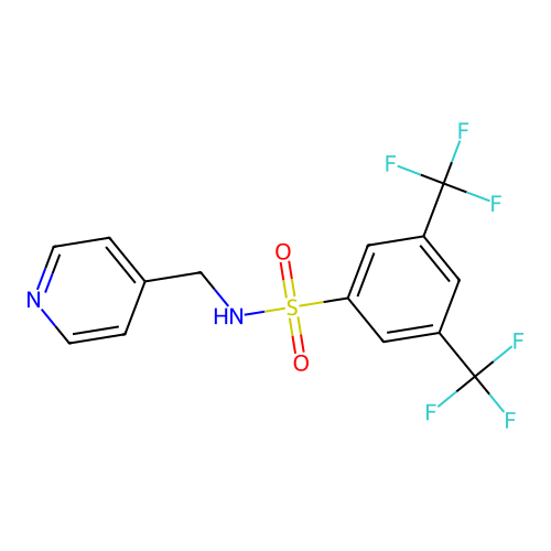 {[3,5-Bis(trifluoromethyl)phenyl]sulfonyl}(4-pyridylmethyl)amine structure