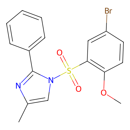 4-Bromo-1-methoxy-2-[(4-methyl-2-phenylimidazolyl)sulfonyl]benzene structure