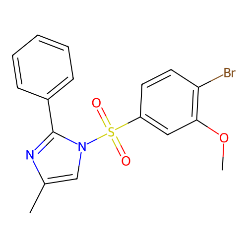 1-Bromo-2-methoxy-4-[(4-methyl-2-phenylimidazolyl)sulfonyl]benzene structure