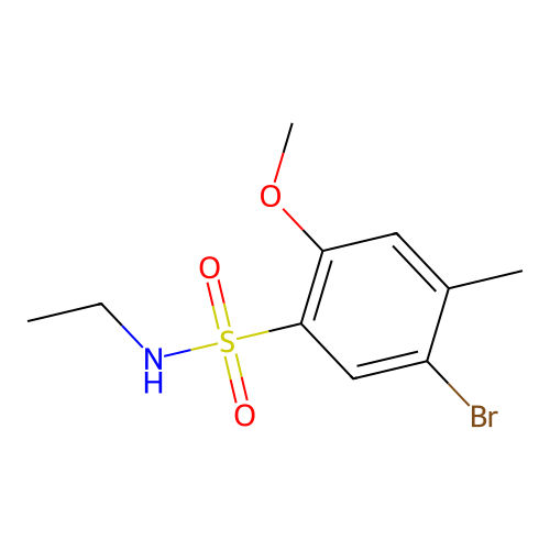 5-bromo-N-ethyl-2-methoxy-4-methylbenzenesulfonamide structure