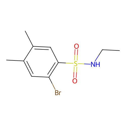 2-bromo-N-ethyl-4,5-dimethylbenzenesulfonamide structure
