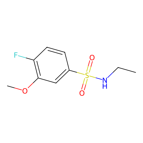 N-ethyl-4-fluoro-3-methoxybenzenesulfonamide structure