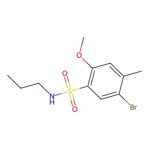 5-bromo-2-methoxy-4-methyl-N-propylbenzenesulfonamide structure