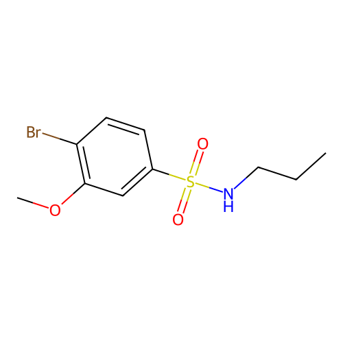 4-bromo-3-methoxy-N-propylbenzenesulfonamide structure