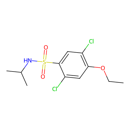 2,5-dichloro-4-ethoxy-N-isopropylbenzenesulfonamide structure