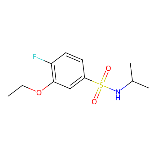 3-ethoxy-4-fluoro-N-isopropylbenzenesulfonamide structure
