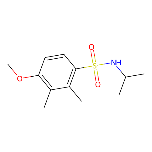 N-isopropyl-4-methoxy-2,3-dimethylbenzenesulfonamide structure