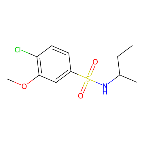N-butan-2-yl-4-chloro-3-methoxybenzenesulfonamide structure