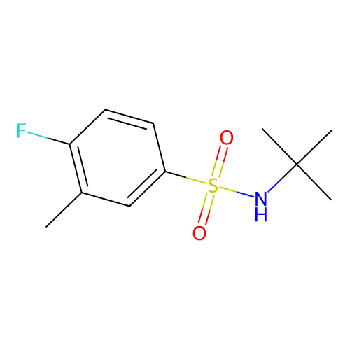 N-tert-butyl-4-fluoro-3-methylbenzenesulfonamide structure
