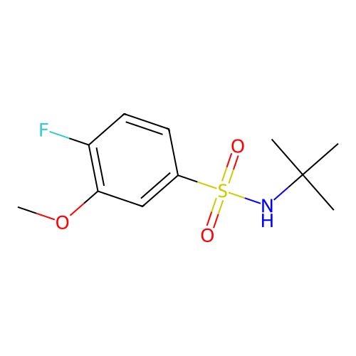 N-tert-butyl-4-fluoro-3-methoxybenzenesulfonamide structure