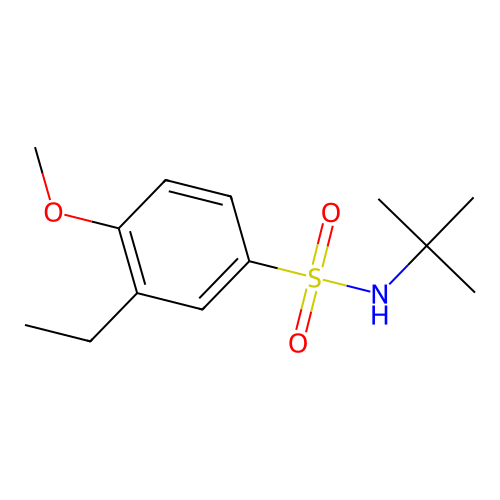 N-tert-butyl-3-ethyl-4-methoxybenzenesulfonamide structure