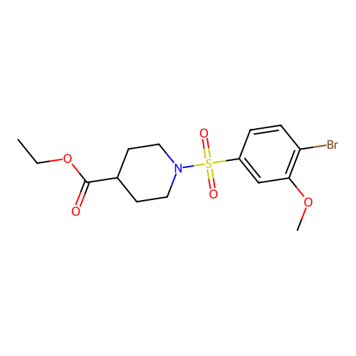 Ethyl 1-(4-bromo-3-methoxybenzenesulfonyl)piperidine-4-carboxylate structure