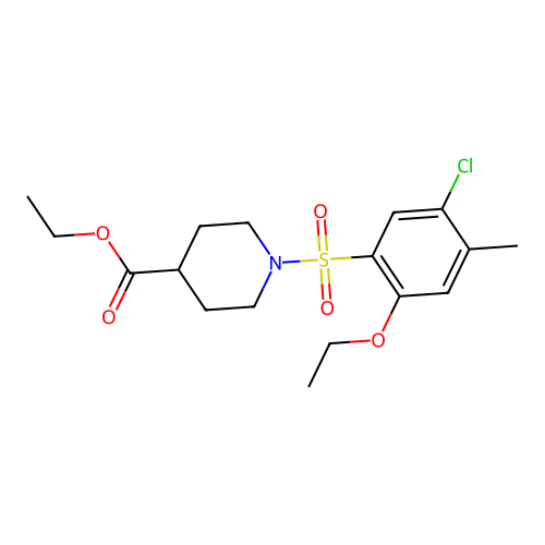 Ethyl 1-(5-chloro-2-ethoxy-4-methylbenzenesulfonyl)piperidine-4-carboxylate structure
