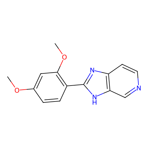 2-(2,4-dimethoxyphenyl)-3H-imidazo[4,5-c]pyridine structure