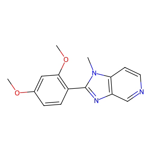 1H-Imidazo[4,5-c]pyridine, 2-(2,4-dimethoxyphenyl)-1-methyl- structure