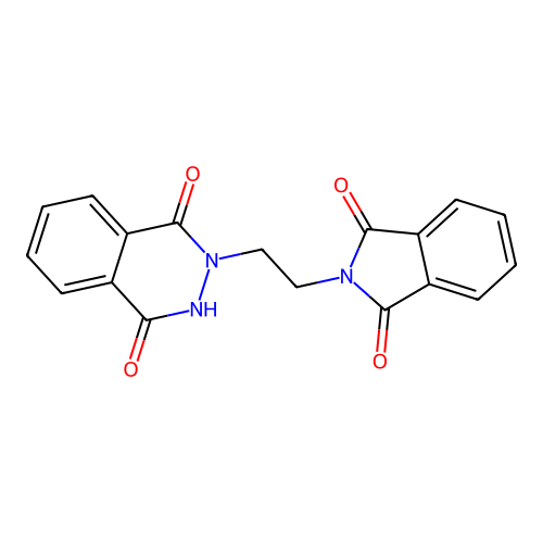 3-[2-(1,3-dioxoisoindol-2-yl)ethyl]-2H-phthalazine-1,4-dione structure