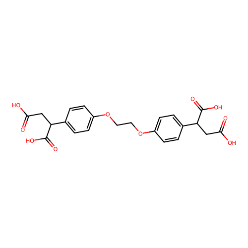2,2'-((Ethane-1,2-diylbis(oxy))bis(4,1-phenylene))disuccinic acid structure