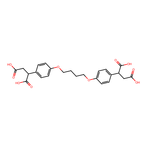 2-(4-{4-[4-(1,2-Dicarboxy-ethyl)-phenoxy]-butoxy}-phenyl)-succinic acid structure