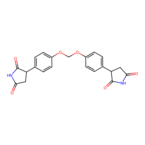 Succinimide, 2,2'-((methylenedioxy)di-p-phenylene)di- structure
