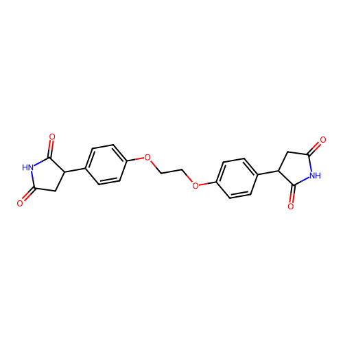 Succinimide, 2,2'-((ethylenedioxy)di-p-phenylene)di- structure