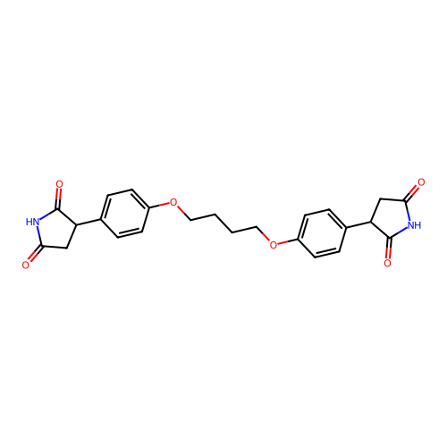 Succinimide, 2,2'-((tetramethylene)di-p-phenylene)di- structure