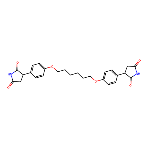 Succinimide, 2,2'-((hexamethylenedioxy)di-p-phenylene)di- structure