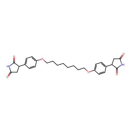 Succinimide, 2,2'-((octamethylenedioxy)di-p-phenylene)di- structure