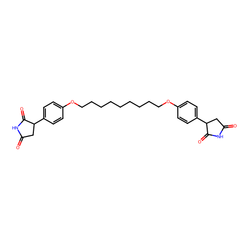 Succinimide, 2,2'-((nonamethylenedioxy)di-p-phenylene)di- structure