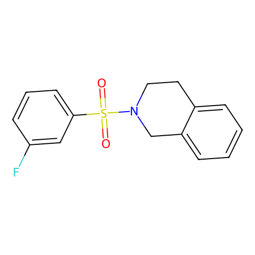 2-(3-fluorophenyl)sulfonyl-3,4-dihydro-1H-isoquinoline structure