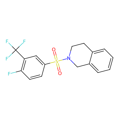 2-[4-Fluoro-3-(trifluoromethyl)benzenesulfonyl]-1,2,3,4-tetrahydroisoquinoline structure