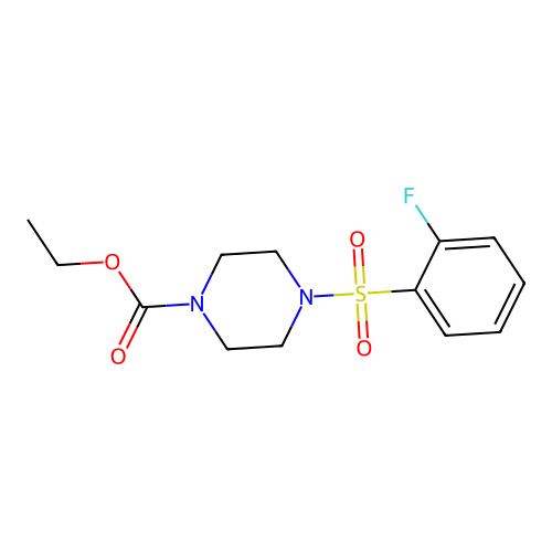 Ethyl 4-[(2-fluorophenyl)sulfonyl]piperazinecarboxylate structure